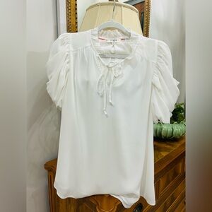 Umgee Women's Cream Puff Sleeve Blouse